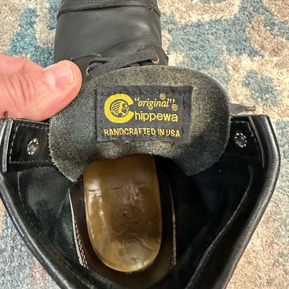 Chippewa Black Leather Men's Boots - Picture 5 of 11
